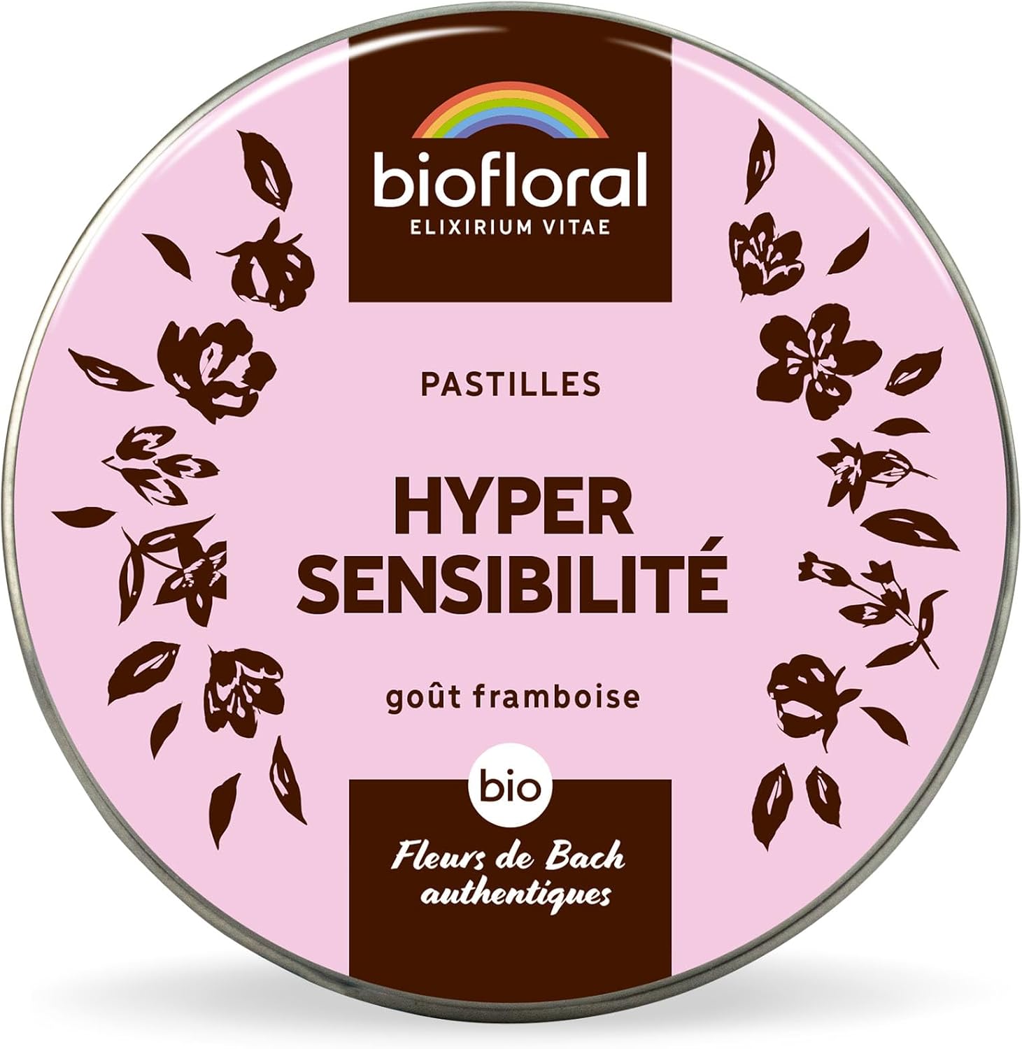 BIOFLORAL - Hypersensibilité - BIO - 165 Pastilles - Sensibilité Emotionnelle - Fleurs de Bach Authentiques 50 g (Lot de 1) Hypersensibilité