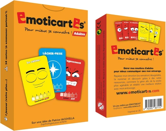 Adultes - Le Jeu de Cartes émotions pour Le développement Personnel - Retrouver Confiance en soi - Gérer Les émotions – Emotions Adulte – Team Building – Gestion RH - Jeu des Emotions