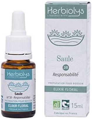 Elixir Floral - Fleurs De Bach - Fabriqué En France - Bio - 15 ml - Herbiolys (N°38 - Saule)
