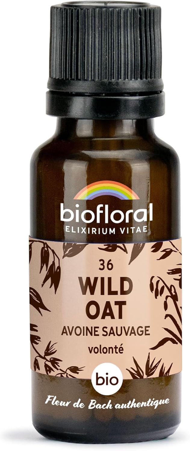 BIOFLORAL - 36 Wild Oat, Avoine Sauvage BIO - Fleur de Bach Authentique - 470 Granules - Volonté - Sans Alcool