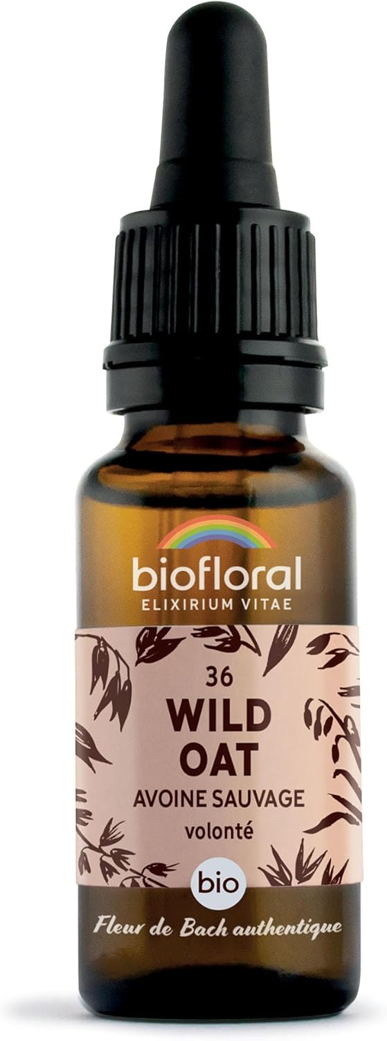 BIOFLORAL - 36 Wild Oat, Avoine Sauvage BIO DEMETER - Fleur de Bach Authentique - Volonté - Compte-gouttes 20 ML 20 ml (Lot de 1)