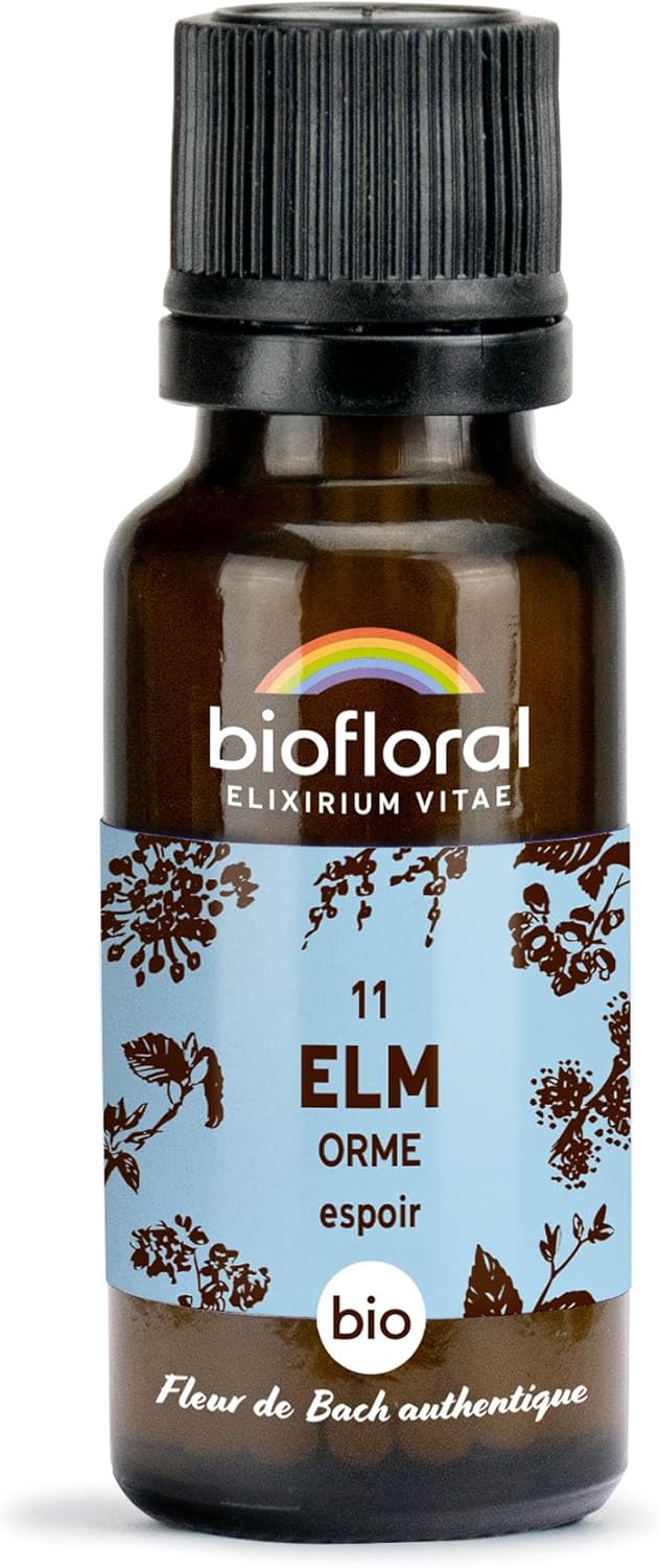 BIOFLORAL - 11 Elm, Orme BIO - 470 Granules - Espoir - Fleur de Bach Authentique - Sans Alcool