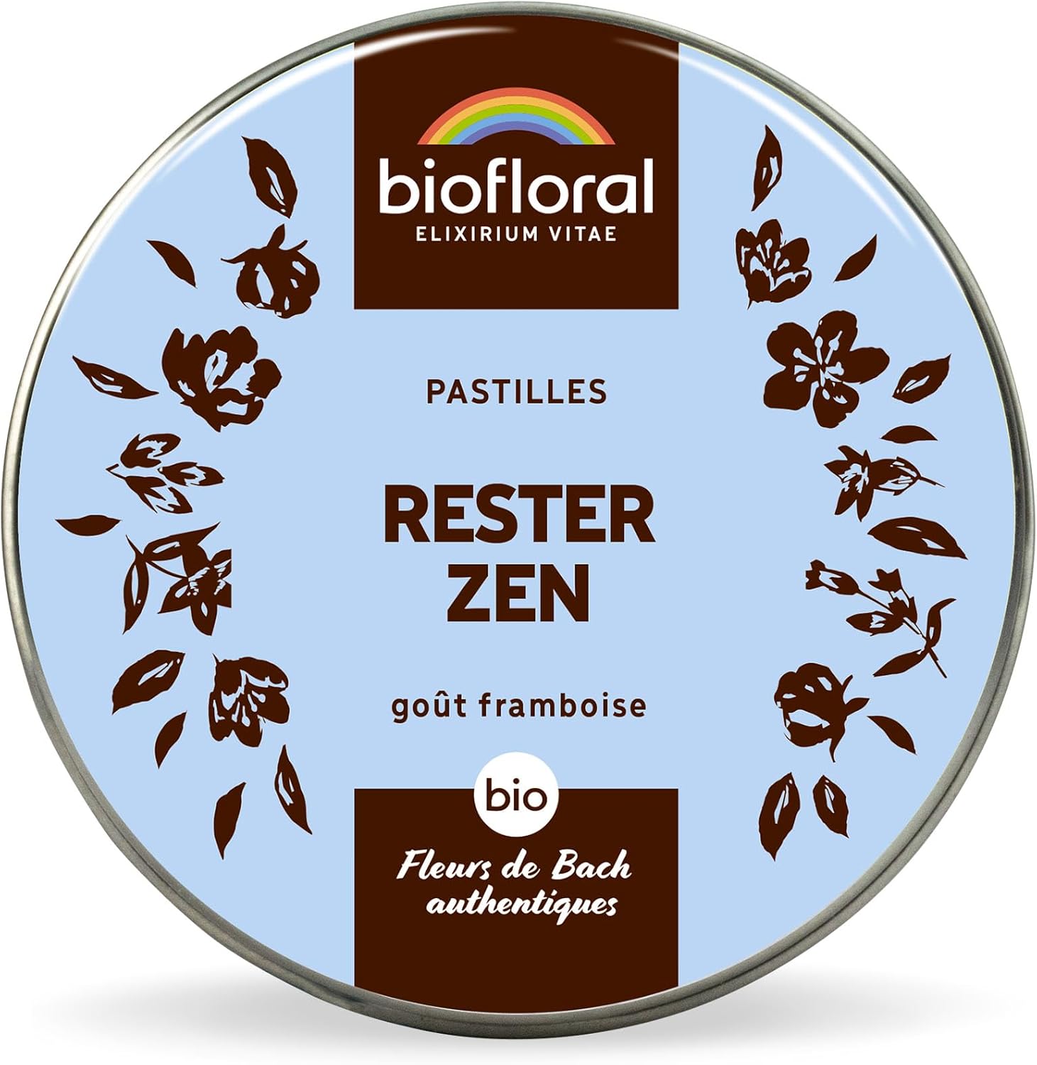 BIOFLORAL - Rester Zen - BIO - 165 Pastilles - Faire face au Quotidien - Fleurs de Bach Authentiques 20 ml (Lot de 1) Rester Zen